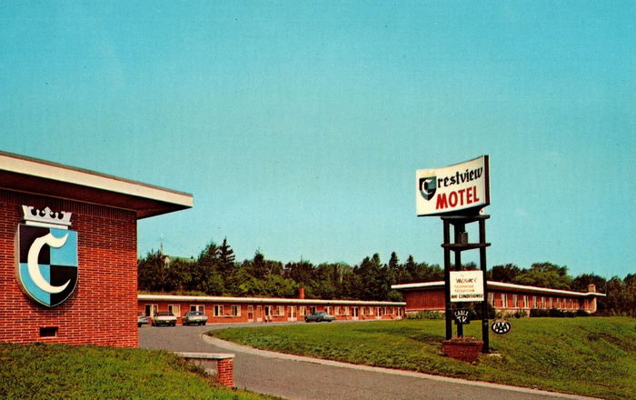 Budget Host Crestview Inn (Crestview Motel, Thrifty Inn$) - Old Postcard